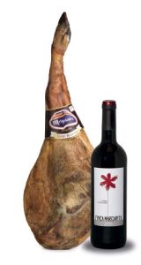 Jamón Gran Reserva Duroc y Vino tinto D.O. Toro